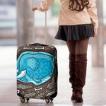 Frozen Mammoth And Fossil Print Luggage Cover