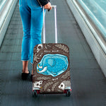 Frozen Mammoth And Fossil Print Luggage Cover
