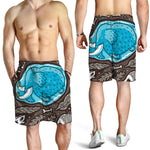 Frozen Mammoth And Fossil Print Men's Shorts