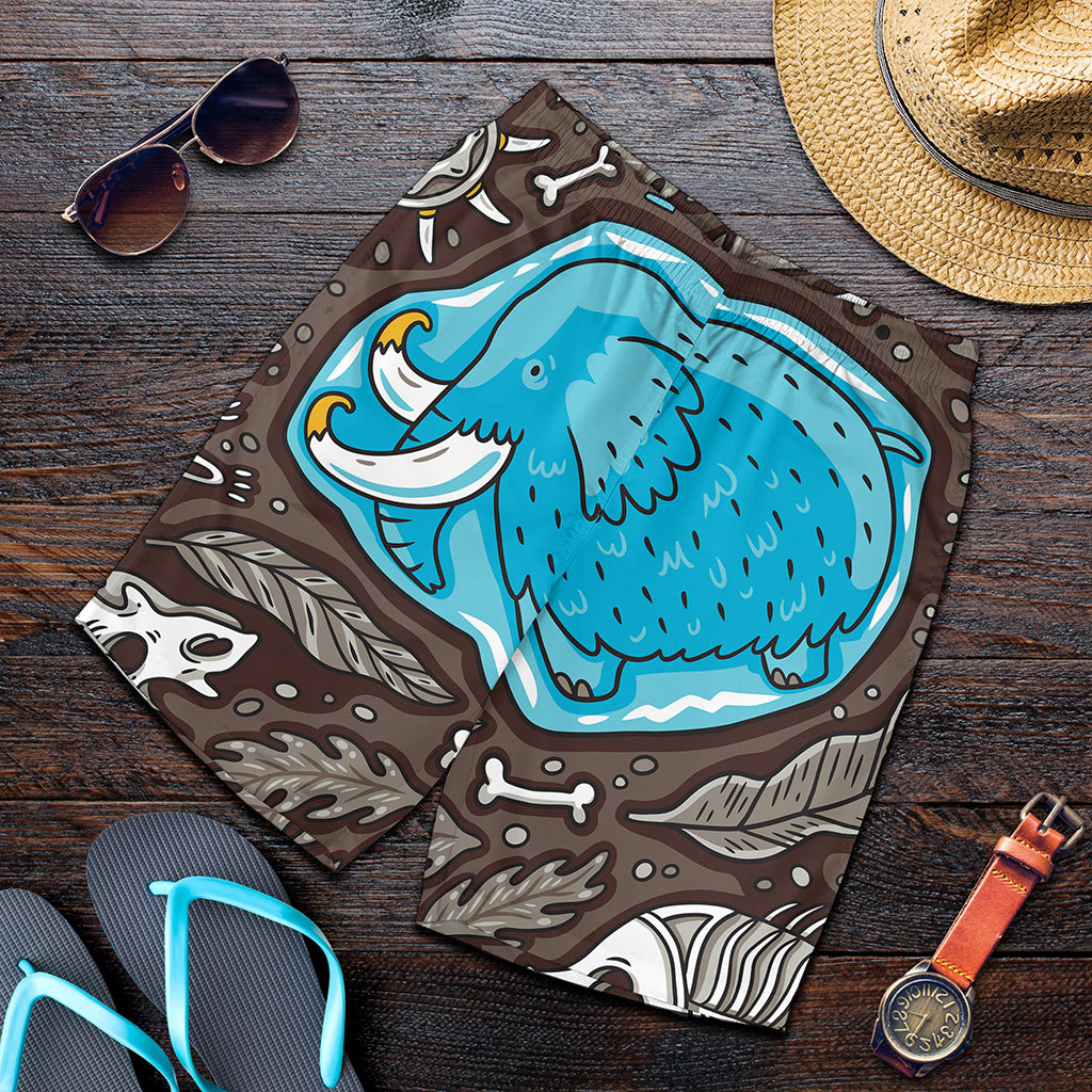 Frozen Mammoth And Fossil Print Men's Shorts