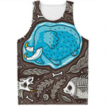 Frozen Mammoth And Fossil Print Men's Tank Top