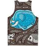 Frozen Mammoth And Fossil Print Men's Tank Top
