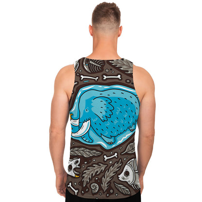 Frozen Mammoth And Fossil Print Men's Tank Top