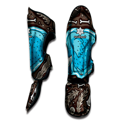 Frozen Mammoth And Fossil Print Muay Thai Shin Guard