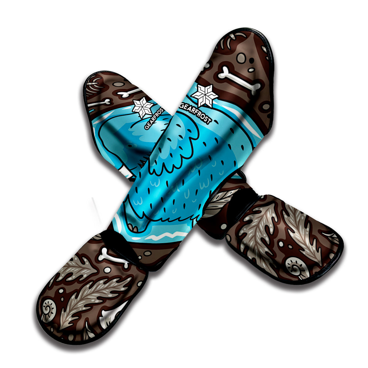 Frozen Mammoth And Fossil Print Muay Thai Shin Guard