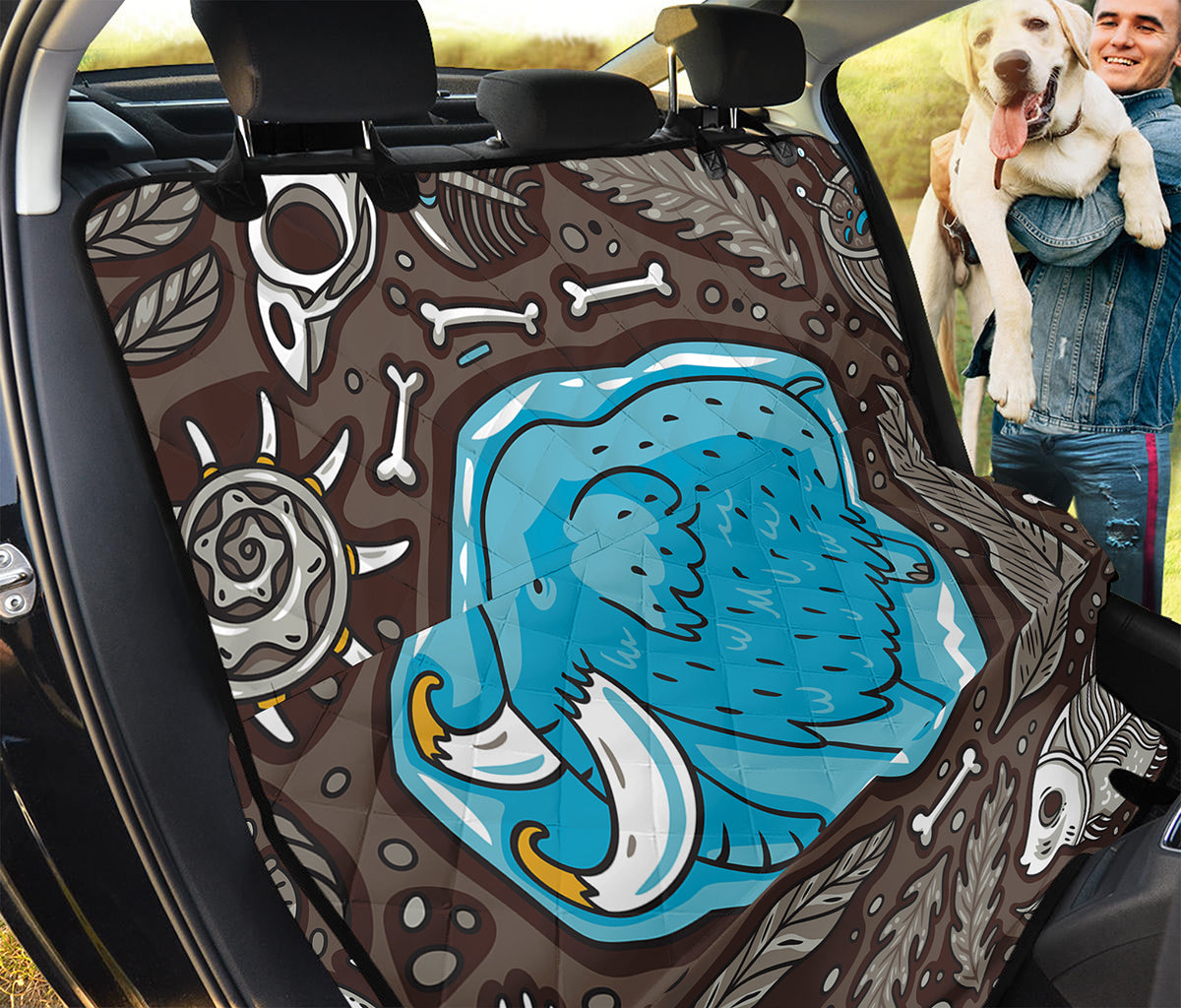 Frozen Mammoth And Fossil Print Pet Car Back Seat Cover