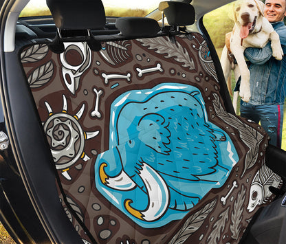 Frozen Mammoth And Fossil Print Pet Car Back Seat Cover