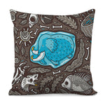 Frozen Mammoth And Fossil Print Pillow Cover