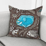 Frozen Mammoth And Fossil Print Pillow Cover