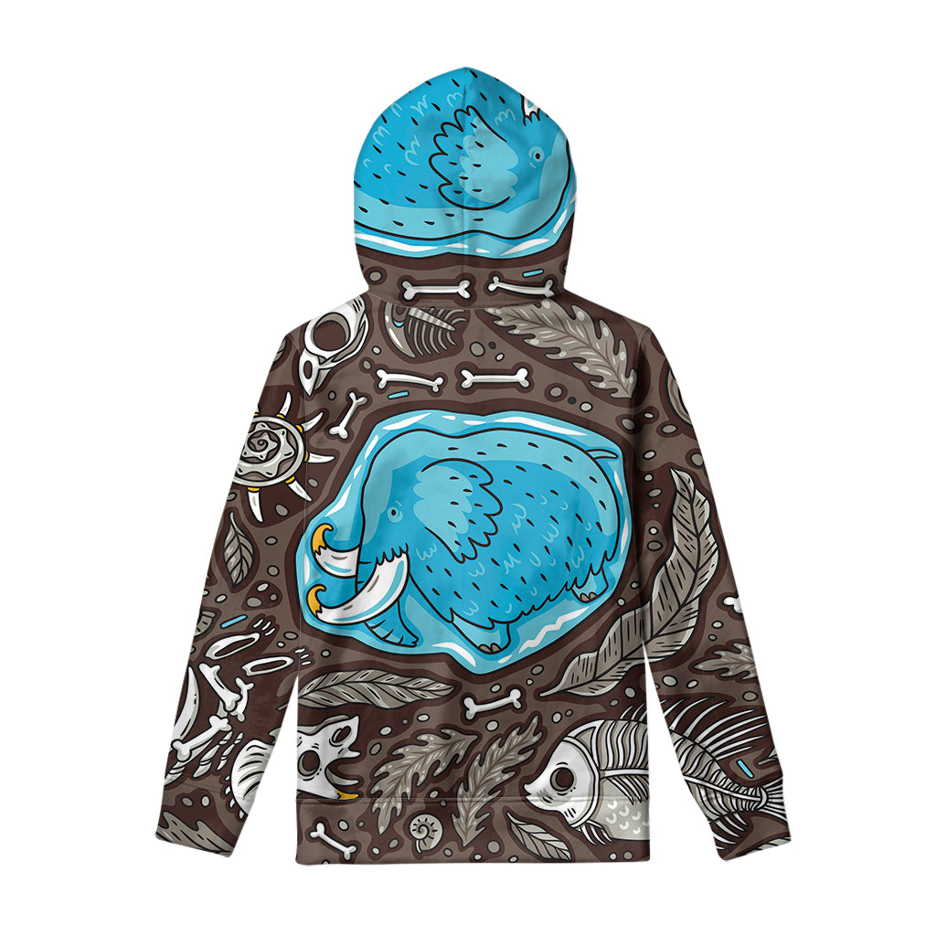 Frozen Mammoth And Fossil Print Pullover Hoodie