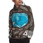 Frozen Mammoth And Fossil Print Pullover Hoodie