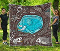 Frozen Mammoth And Fossil Print Quilt