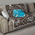 Frozen Mammoth And Fossil Print Quilt