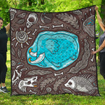 Frozen Mammoth And Fossil Print Quilt