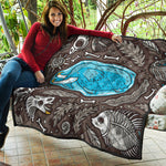 Frozen Mammoth And Fossil Print Quilt