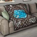 Frozen Mammoth And Fossil Print Quilt