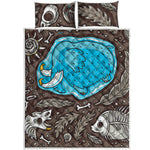 Frozen Mammoth And Fossil Print Quilt Bed Set