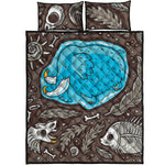 Frozen Mammoth And Fossil Print Quilt Bed Set