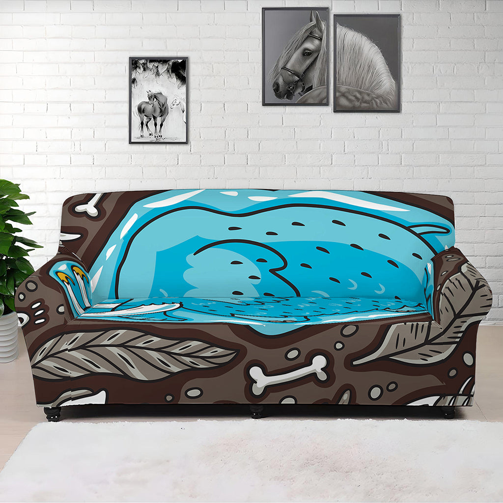 Frozen Mammoth And Fossil Print Sofa Cover