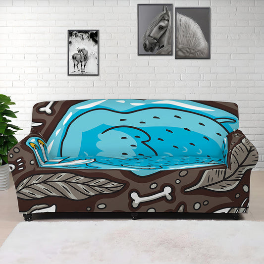 Frozen Mammoth And Fossil Print Sofa Cover