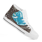 Frozen Mammoth And Fossil Print White High Top Shoes