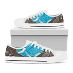 Frozen Mammoth And Fossil Print White Low Top Shoes