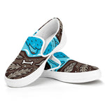 Frozen Mammoth And Fossil Print White Slip On Shoes