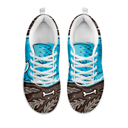 Frozen Mammoth And Fossil Print White Sneakers