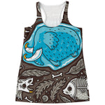 Frozen Mammoth And Fossil Print Women's Racerback Tank Top