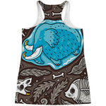 Frozen Mammoth And Fossil Print Women's Racerback Tank Top