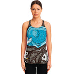 Frozen Mammoth And Fossil Print Women's Racerback Tank Top