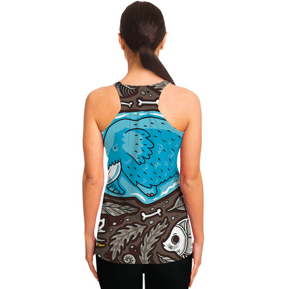 Frozen Mammoth And Fossil Print Women's Racerback Tank Top