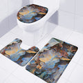 Frozen Oak leaf Print 3 Piece Bath Mat Set