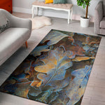 Frozen Oak leaf Print Area Rug