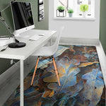 Frozen Oak leaf Print Area Rug