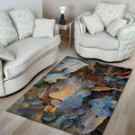Frozen Oak leaf Print Area Rug