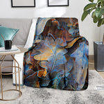 Frozen Oak leaf Print Blanket