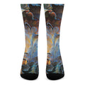 Frozen Oak leaf Print Crew Socks