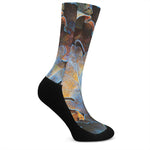 Frozen Oak leaf Print Crew Socks