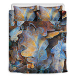 Frozen Oak leaf Print Duvet Cover Bedding Set