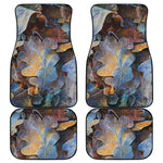 Frozen Oak leaf Print Front and Back Car Floor Mats