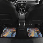 Frozen Oak leaf Print Front and Back Car Floor Mats