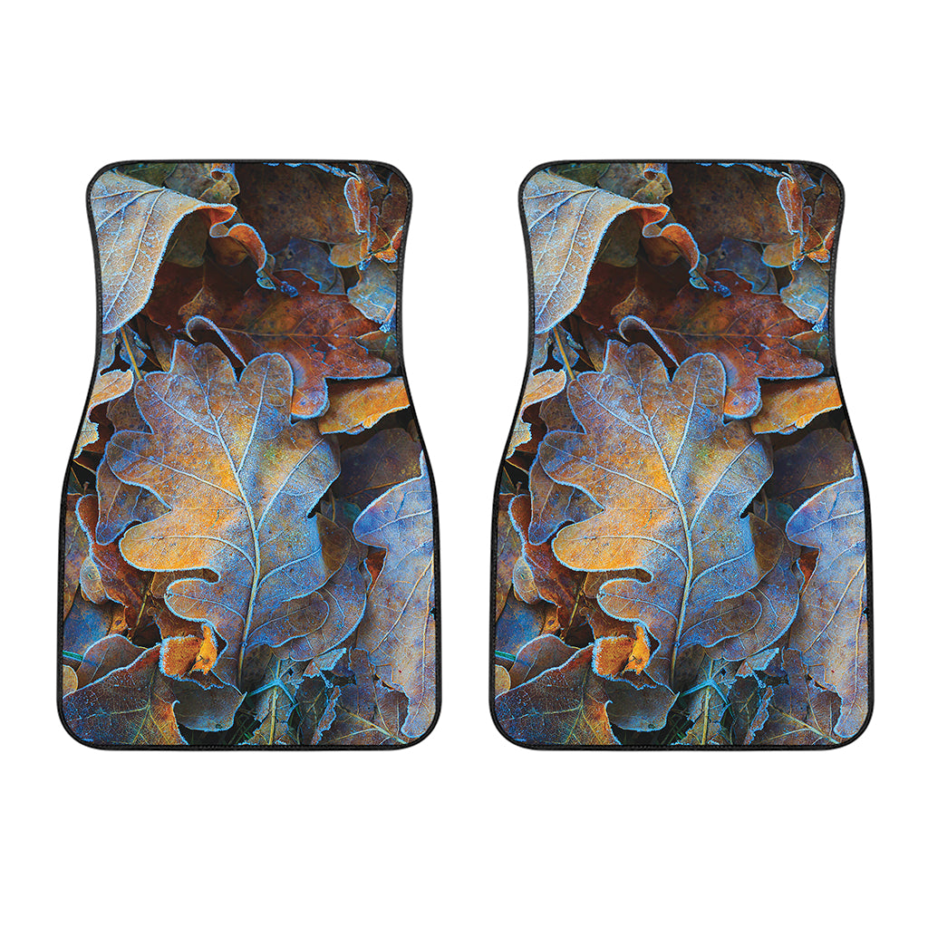 Frozen Oak leaf Print Front Car Floor Mats