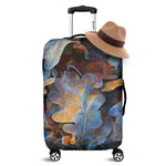Frozen Oak leaf Print Luggage Cover