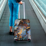Frozen Oak leaf Print Luggage Cover