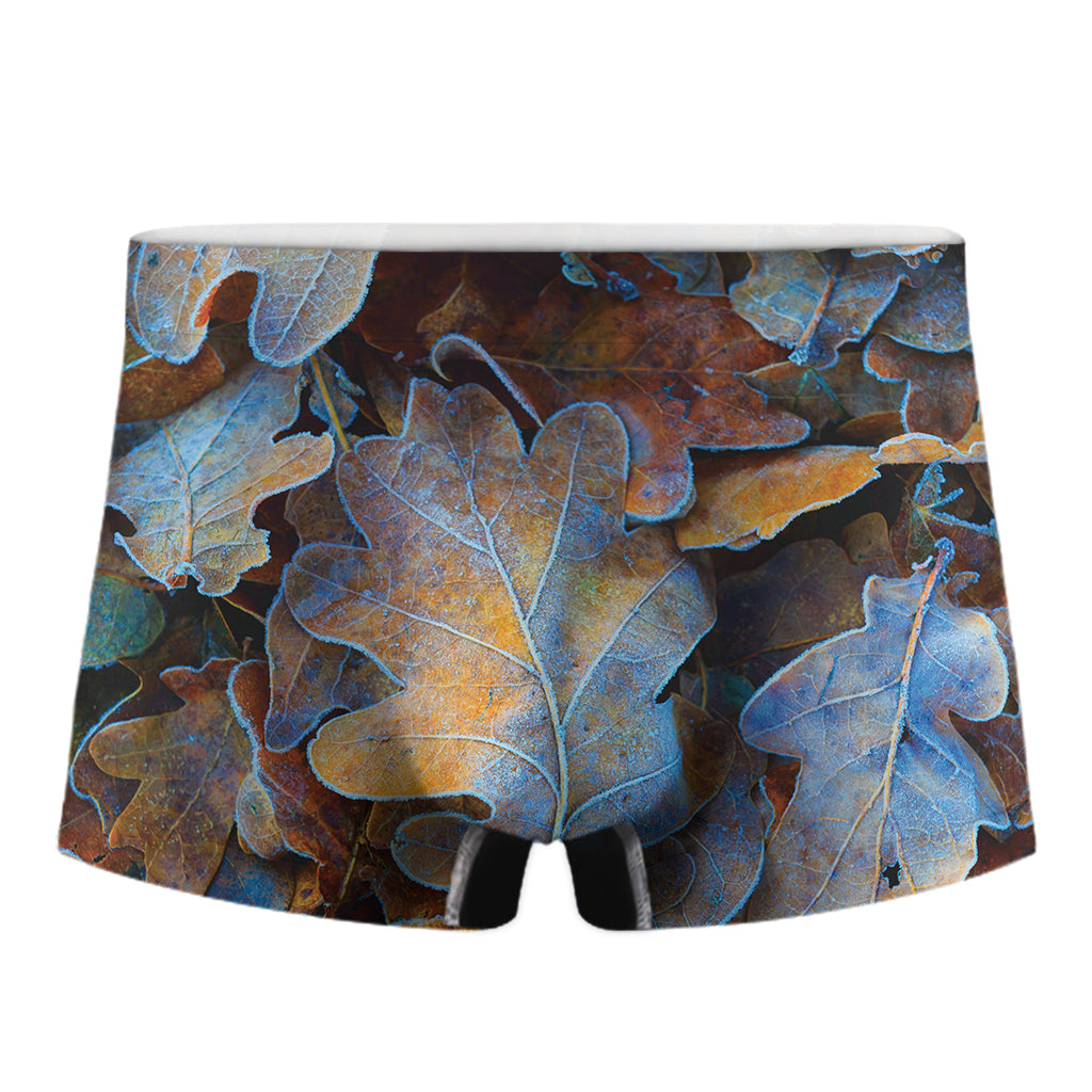 Frozen Oak leaf Print Men's Boxer Briefs