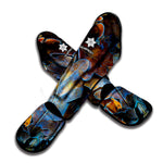 Frozen Oak leaf Print Muay Thai Shin Guard