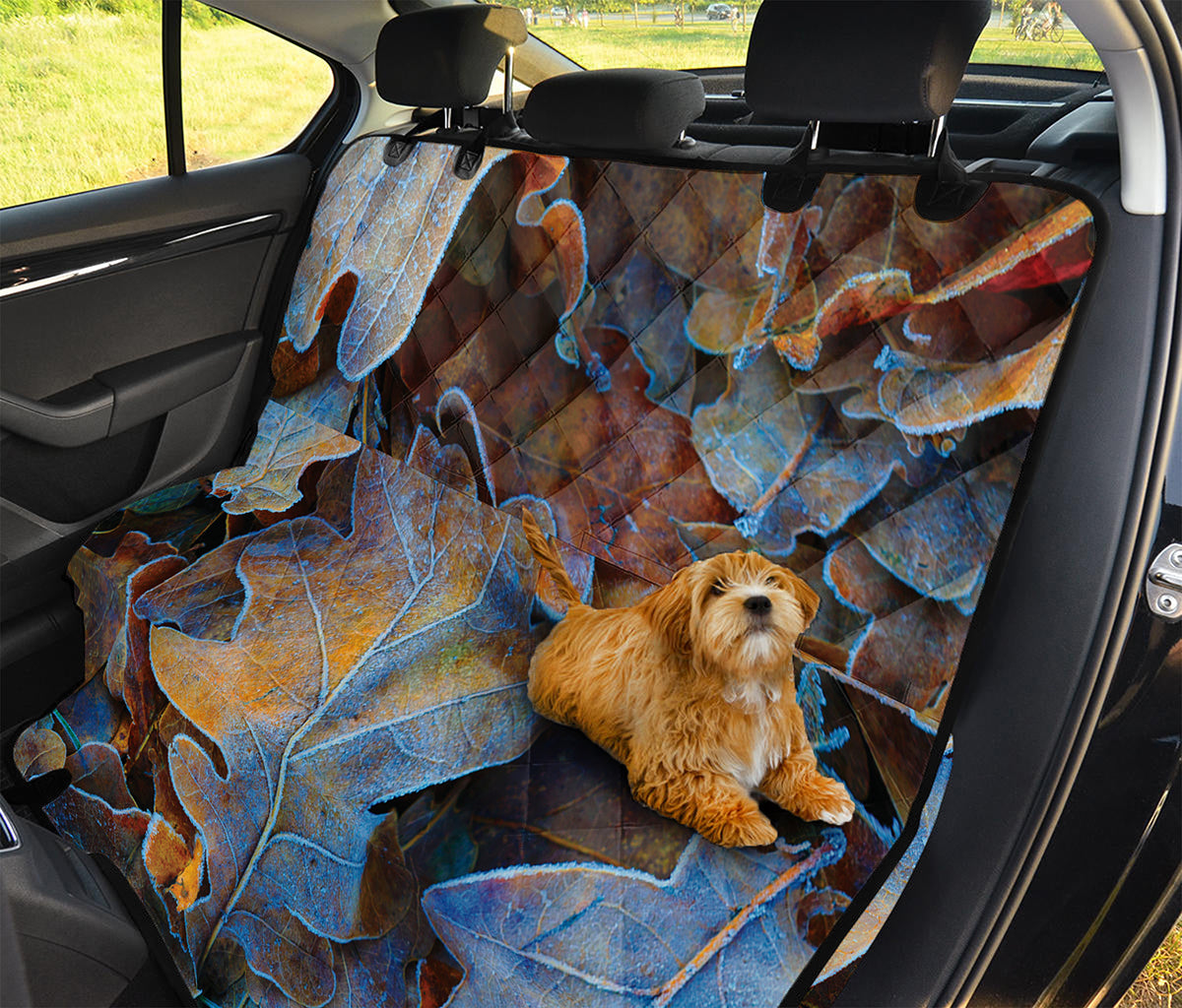 Frozen Oak leaf Print Pet Car Back Seat Cover