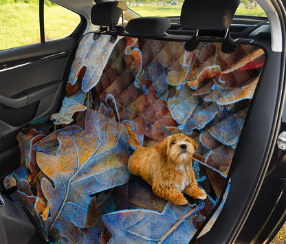 Frozen Oak leaf Print Pet Car Back Seat Cover