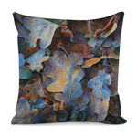 Frozen Oak leaf Print Pillow Cover